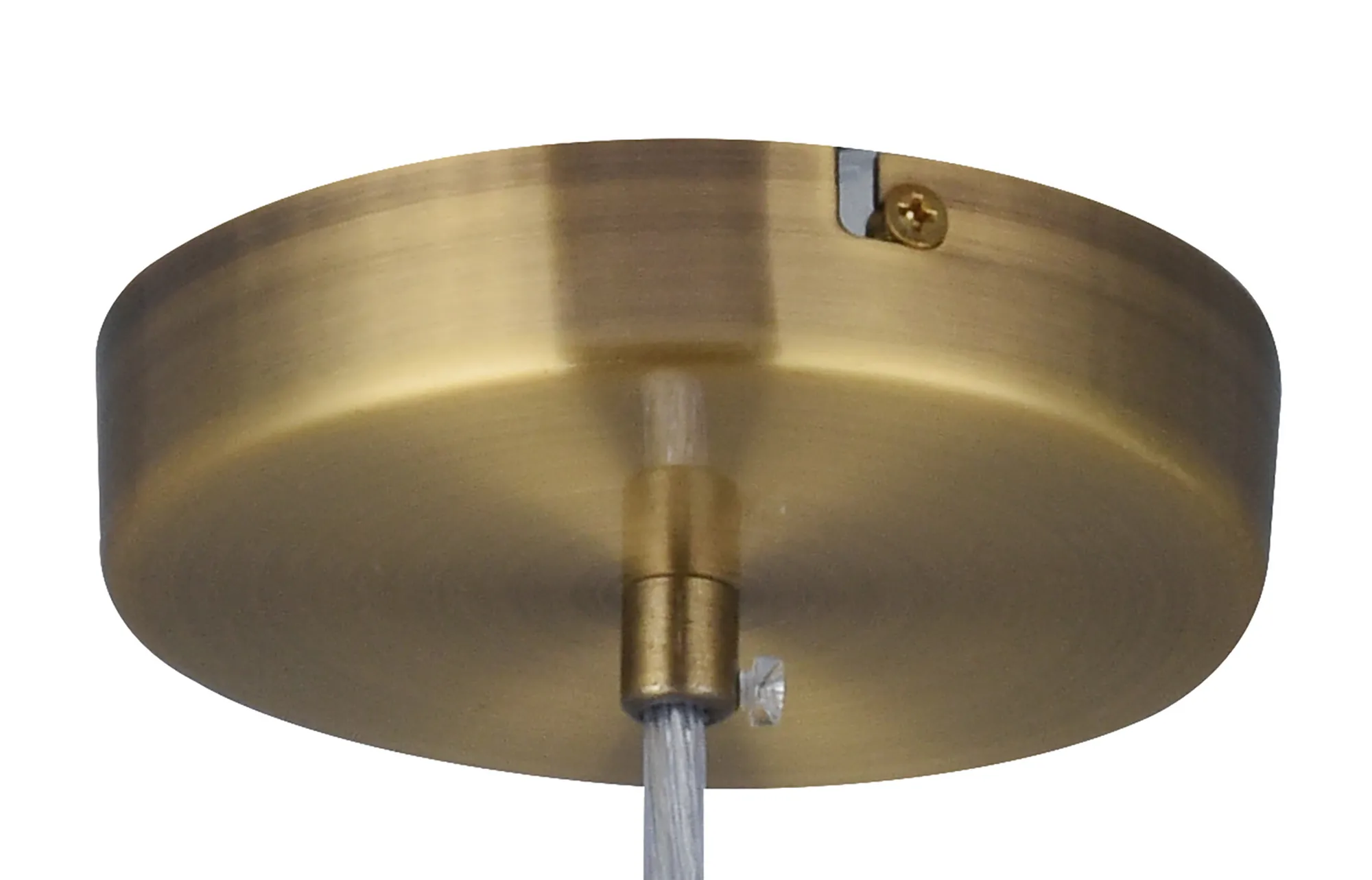 Baymont 50cm Pendant 1 Light Antique Brass, Black, Frosted Diffuser DK0229  Deco Baymont AB BL